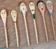 old wooden spoon puppets